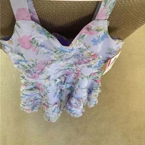 Rare Editions Floral Kids Dress - Pink, Blue, Purple